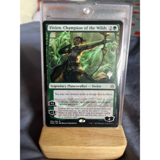 การ์ด MTG Vivien, Champion of the Wild Green Magic the gathering EDH รุ่น War Promo สภาพ Nm