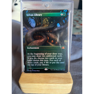 การ์ด MTG Sylvan Library Foil Green Magic the gathering EDH รุ่น DMR สภาพ Nm