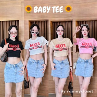 เสื้อครอปทรง Baby tee สรีนลายน่ารัก crop top y2k