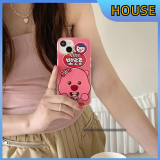 💲คูปองเคลม💲เคสไอโ case for iphone 11 12 หมีหน้าใหญ่น่ารัก เคส 14 13 12 11 pro max ซิลิโคนเหลวป้องกันการตกหล่น