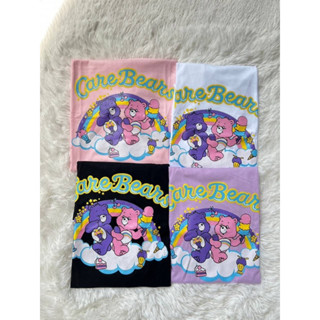 เสื้อยืดโอเวอร์ไซส์ ลาย carebears สายรุ้ง 🌈 สีพาสเทล