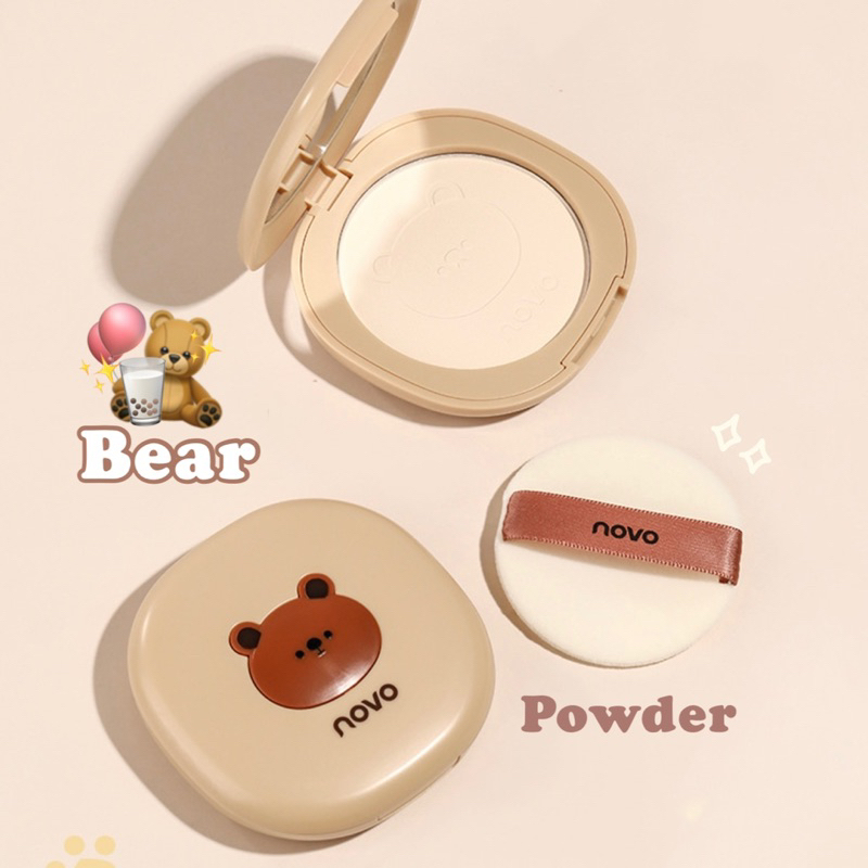 แป้งตลับคุมมัน NOVO Bear powder (ตลับหมีน้ำตาล)