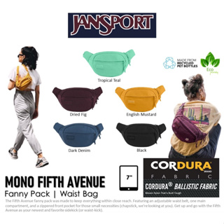 JanSport รุ่น MONO FIFTH AVENUE Fanny Pack | Waist Bag - 5 สี ให้เลือก กระเป๋าคาดอก กระเป๋าคาดเอว รุ่นโมโนฟิฟท์อเวนิว