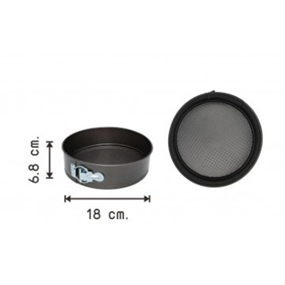 พิมพ์เค้กแบบสปริง ถอดข้าง พิมพ์เค้ก Cake Pan Nonstick 18x6.8cm. - HU27