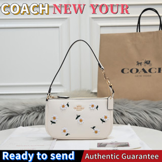 พร้อมส่ง🌟แท้ 💯%Coach Nolita No. 19 กระเป๋าไพ่นกกระจอกพิมพ์ลายปัก, กระเป๋าสะพายไหล่แฟชั่นผู้หญิง C3356