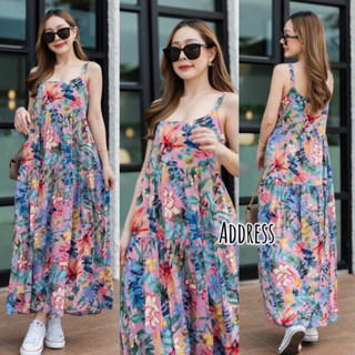 🌈🌿🌺🌼🌸💖🇰🇷 Floral SGL Maxi Dress