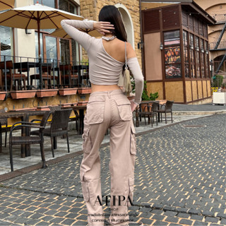 Atipashop - CALISTA CARGO PANTS กางเกงขายาว ทรงคาร์โก้