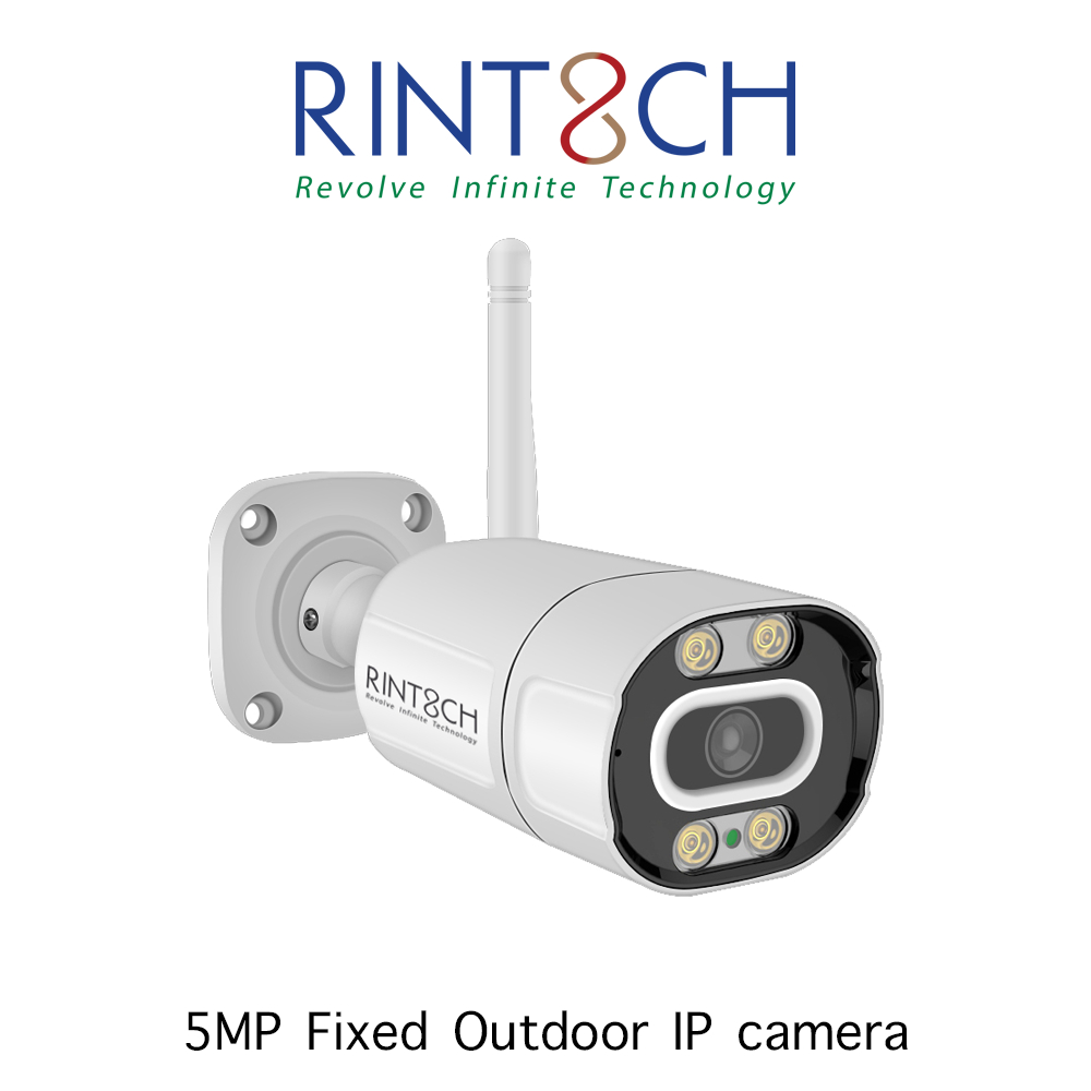 RINT8CH Fixed 5MP IP Camera กล้องวงจรปิดอัจฉริยะ 5MP ควมคุมด้วยแอพ