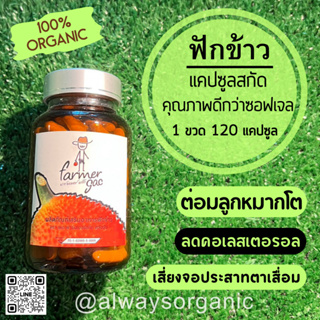 [ Always Organic ] ฟักข้าวสกัดเข้มข้นชนิดแคปซูล 1 กระปุก 120 เม็ด ต่อมลูกหมากโต ต้อ ตาพร่าเบลอ