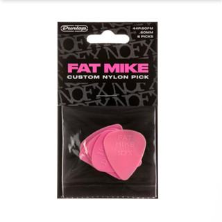 ปิ๊กแพ็ค6ตัว Dunlop 44P.60FM Sianatuer FAT MIKE NYLON STANDARD