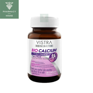 Vistra  Bon -Activ  Bio Calcium L-Theonate 750 mg Plus 30 Capsules