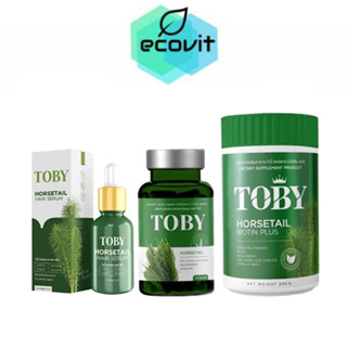 TOBY Horestail [30 ซอฟเจล] /TOBY Horsetail Hair Serum [15 ml.] /TOBY Horsetail Biotin Plus [200 g.]