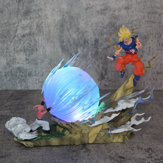 DRAGON BALL FINAL BATTLE Spirit Bomb BLAST Goku VS Kid Buu LED DIORAMA PVC Figure 20 cm