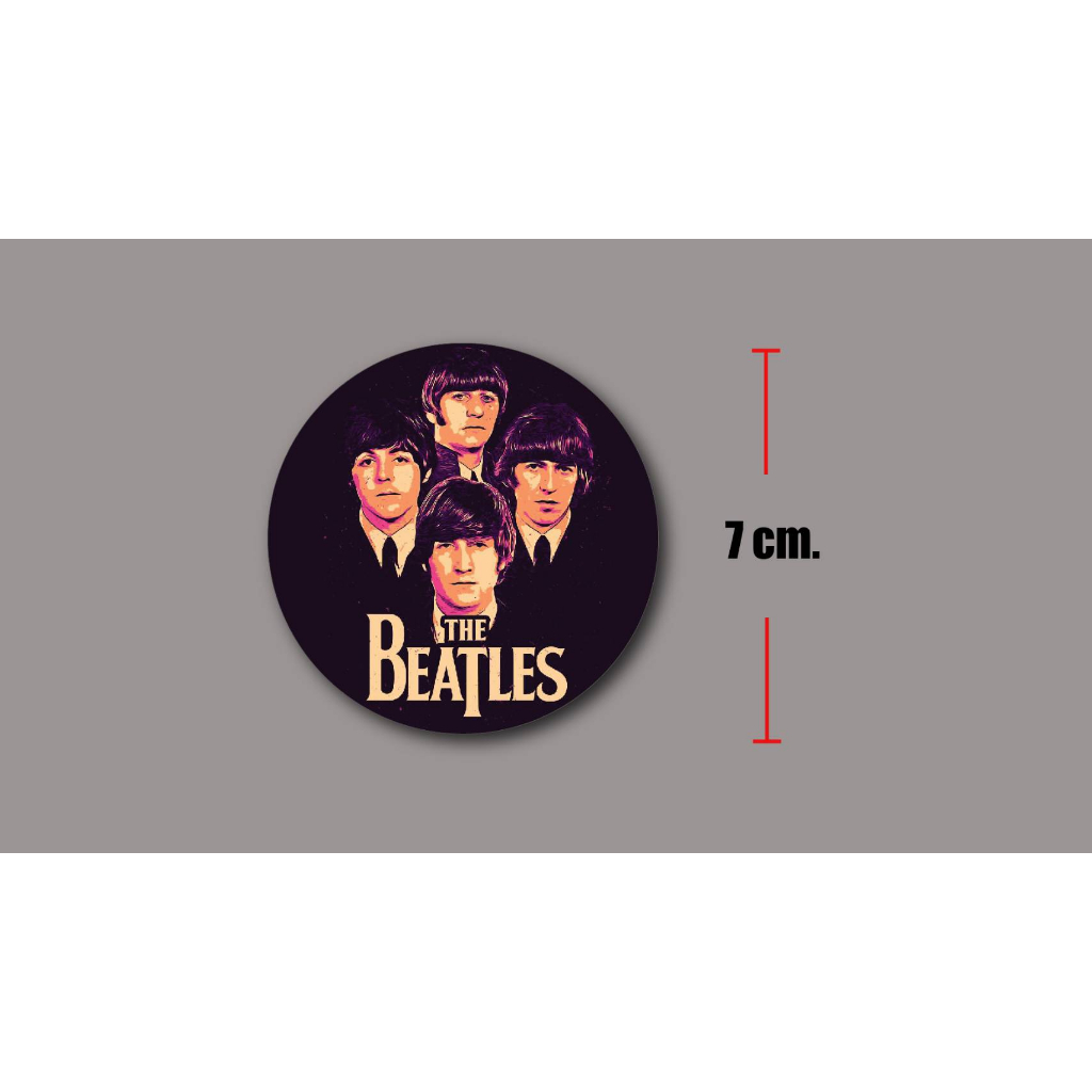 sticker pvc the beatles สติกเกอร์ เดอะ บีทเทิ่ล งานออฟเซ็ทแท้ pvc กันน้ำ กันแดด