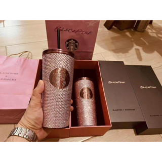 Starbucks Bling Cold cup and แก้วสตาร์บัคส์ Rare item Blackpink Bringcold cup (16oz.) Starbucks x Blackpink