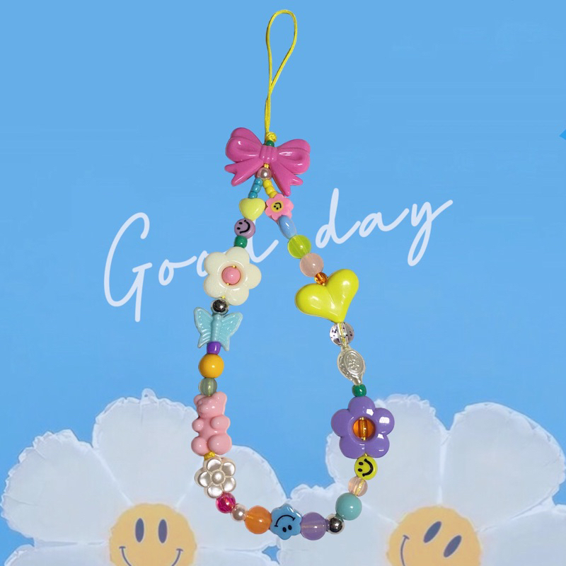 Phone charms สายคล้องโทรศัพท์ สายห้อยมือถือ สายคล้องลูกปัดน่ารัก