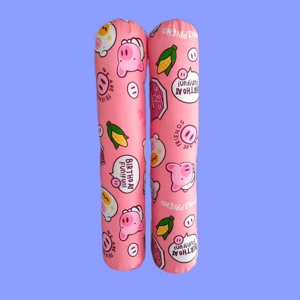 หมอนข้างลาย(หมูชมพู) 1 แถม 1