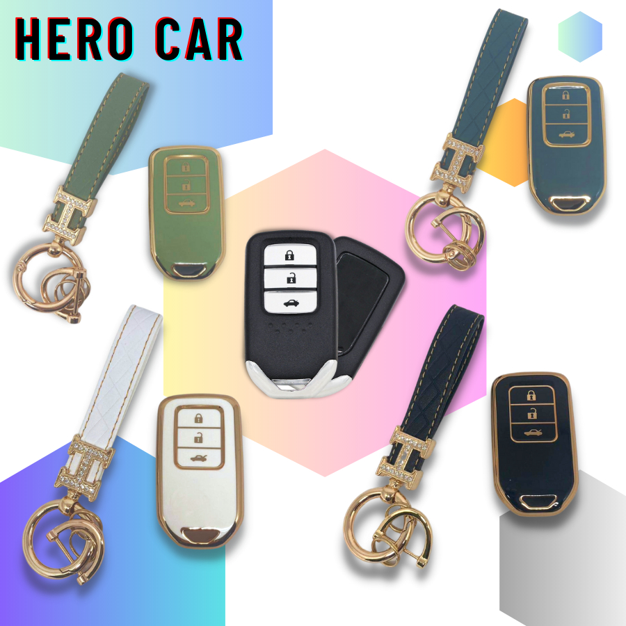 HONDA ACCORD G9, Jazz, Ciyt สำหรับ 3ปุ่ม ปลอกหุ้มกุญแจรถยนต์​ TPU เคสกุญแจรถยนต์ ซองกุญแจรถยน์ TPU HONDA แบบหุ้มเต็มปลอก
