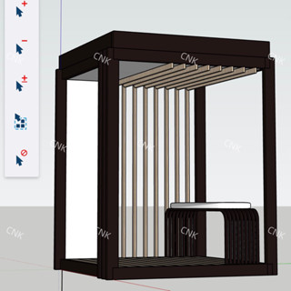 ศาลาพักผ่อนทรงโมเดิร์น หลังคาสโลป ราคาถูก (ผลิตตาม order)