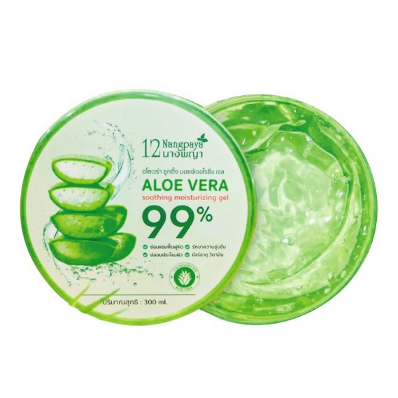 (300ml) 12Nangpaya Aloe Gel 12นางพญา อโลเวร่า ชูทติ้ง มอยซ์เจอไรซิ่ง เจล [1601]