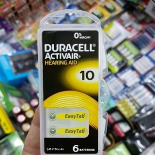 ถ่านเครื่องช่วยฟัง Duracell Activair Hearing Aid 10, A10, ZA10 ,PR70 แพค 6ก้อน 1.45V ของแท้ Made in Germany