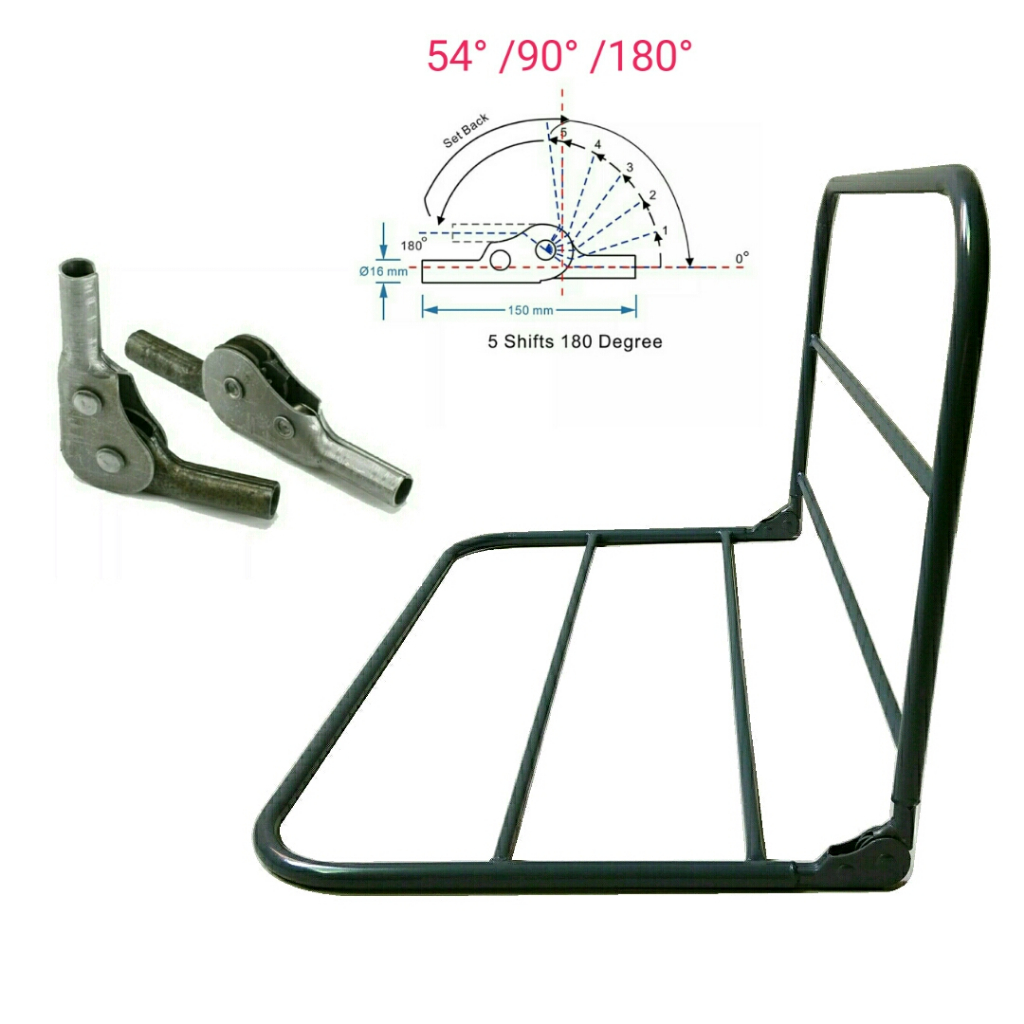 บานพับเหล็ก โครงเหล็กเอนกประสงค์ ขนาด 84×96cm สามารถปรับได้ 5ระดับ 180°.