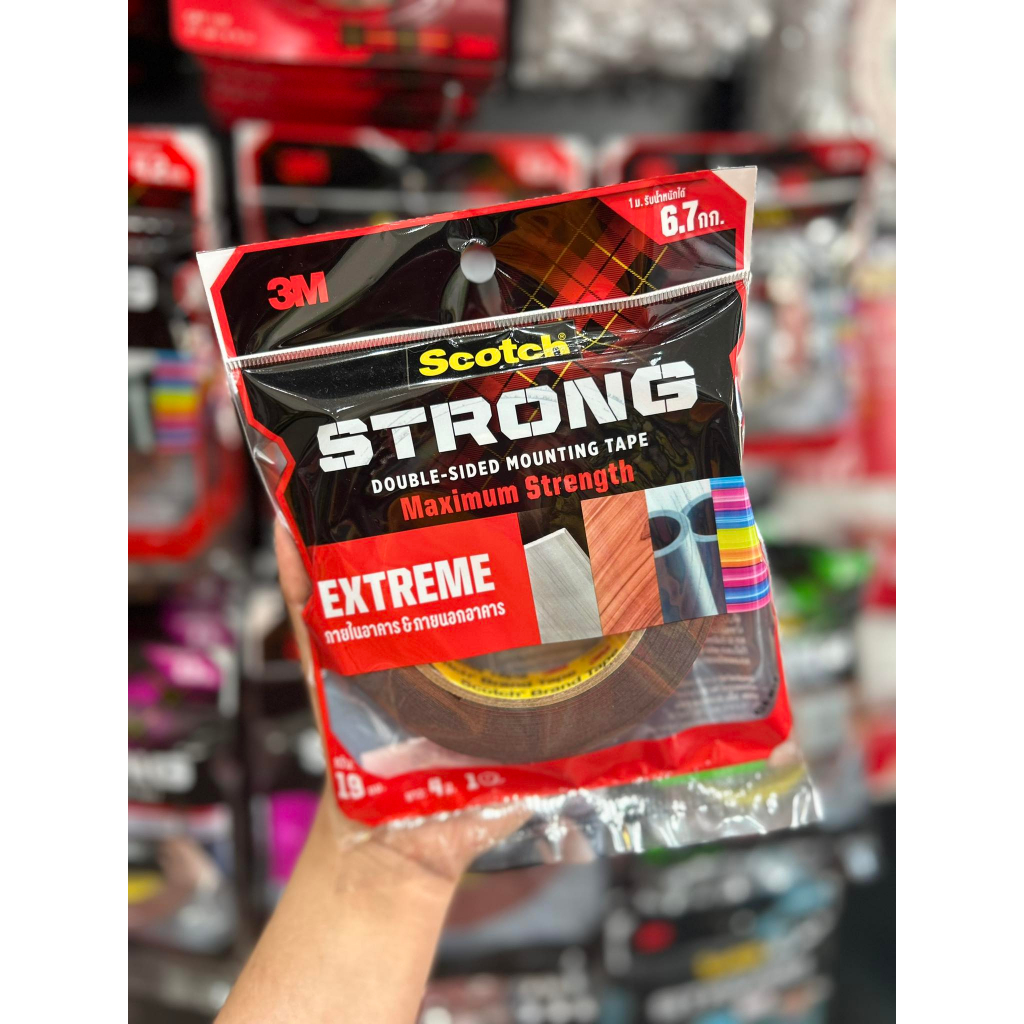 เทปกาวสองหน้าแรงยึดติดสูง 3M STRONG EXTREME ราคา ถูกที่สุด ดีลบีเคเค แกลเลอรีภาพที่ 4