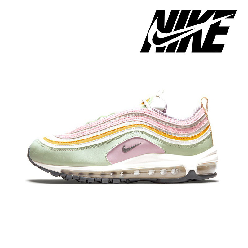 Nike AIR MAX 97 “pastel” macarons retro low top รองเท้าผ้าใบสีชมพูอ่อน ของแท้ 100%