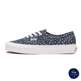 [ของแท้ ส่งฟรี จากไทย] VANS AUTHENTIC 44 DX - ANAHEIM FACTORY OG FLORAL NAVY