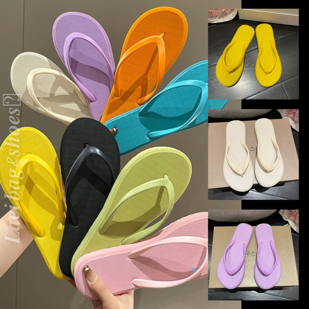 𝑳𝒂𝒆𝒊 𝒃𝒂𝒈&𝒔𝒉𝒐𝒆𝒔 รองเท้าแตะหูหนีบ Summer Taste 9 สี พื้นยางนุ่มน้ำหนักเบา