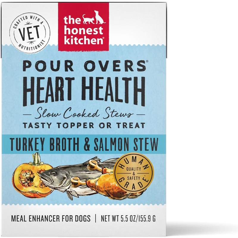 อาหารเปียกสุนัข The Honest Kitchen สูตร Pour Overs Heart Health Turkey Broth & Salmon Stew ขนาด 155.