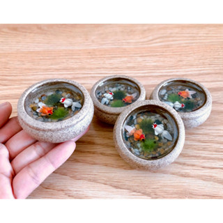 อ่างปลาเงินปลาทอง เสริมฮวงจุ้ย ขนาดกว้าง 5 cm. สูง 2 cm.