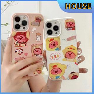 💲คูปองเคลม💲เคสไอโ case for iphone 11 12 บีเวอร์น้อย เคส 14 13 12 11 pro max เคสโทรศัพท์แบบแข็งป้องกันเต็มรูปแบบ