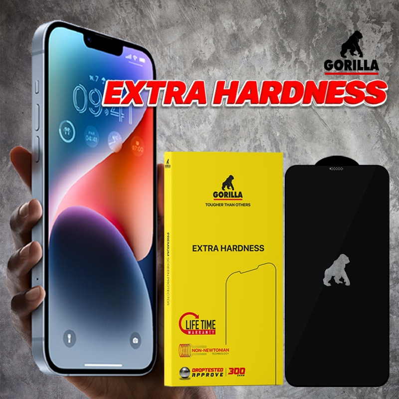 GORILLA ฟิล์มกระจกกันรอยเต็มจอ (TG-Full) ใช้สำหรับ ไอโฟน 14 Pro Max/ไอโฟน 14 Pro/ไอโฟน 14Plus/ไอโฟน 