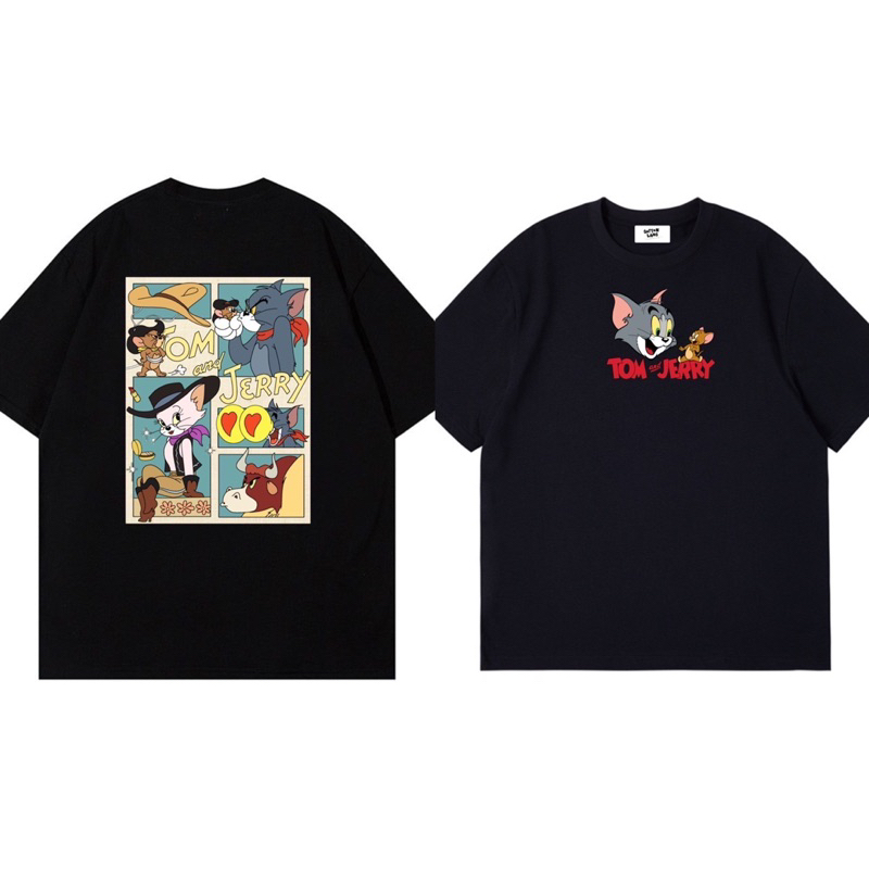 ทอมแอนด์เจอรี่ เสื้อยืดโอเวอร์ไซส์อก44-46ยาว 28 qotton land