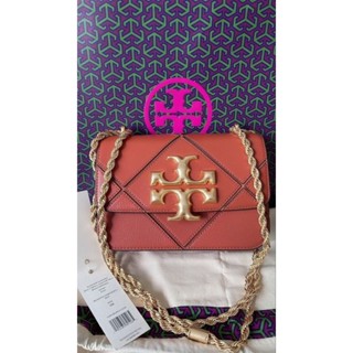 👜👜 NEW Tory Burch Eleanor Diamond Quilt Small Convertible Shoulder Bag Roasted Habanero  สีส้ม มาใหม่สีสวย