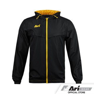 ARI SLEEK WINDBREAKER - BLACK/YELLOW/BLACK เสื้อกันลม อาริ สีดำ