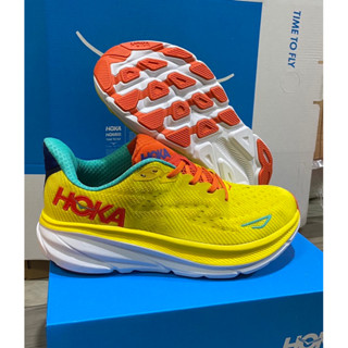 Hoka Clifton 9 Wide (Size40-45) Yellow รองเท้าวิ่งผู้หญิง รองเท้าวิ่งผู้ชาย