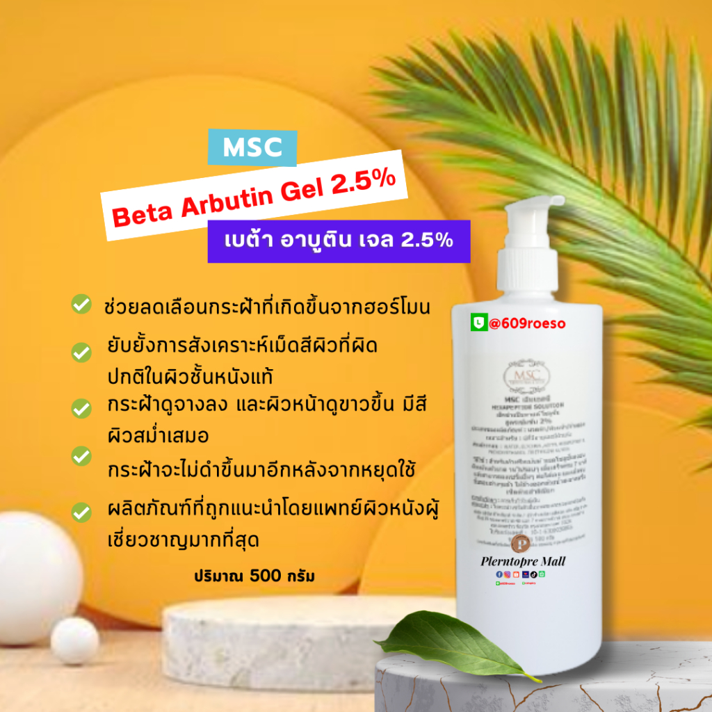 📌📌MSC>เบต้า อาบูติน เจล Beta Arbutin 2.5%