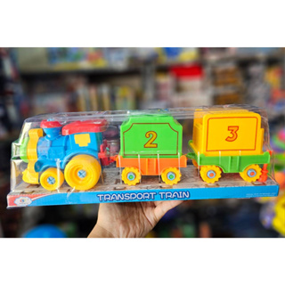 รถไฟของเล่นเด็ก รถไฟ DIY สินค้าคละสี รถของเล่นเด็ก ของเล่นเด็กผู้ชาย***สินค้าพร้อมส่ง