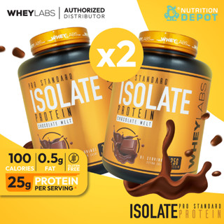 Whey Labs Isolate Protein 5LB x 2 Tubs - Chocoalte Melt เวย์โปรตีนไอโซเลตเสริมสร้างกล้ามเนื้อ 5 ปอนด์ x 2 กระปุก