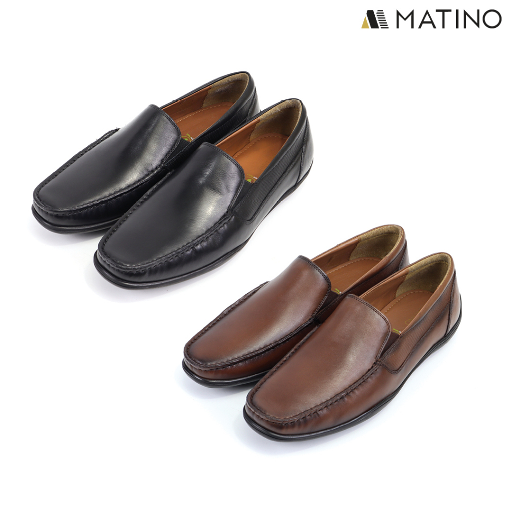 MATINO SHOES รองเท้าชายโลฟเฟอร์หนังแท้ รุ่น MC/S 3015 - BLACK/BROWN