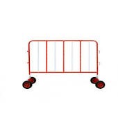 NNP-005022 แผงกั้นจราจรแดง-ขาว 1Mx1M (มีล้อ)