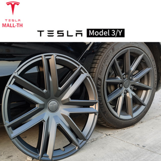 [พร้อมส่ง]Tesla Model 3/Y ฝาครอบดุมล้อ ความแข็งแรงสูง สีดําด้าน 18/19 นิ้ว 4 PCS