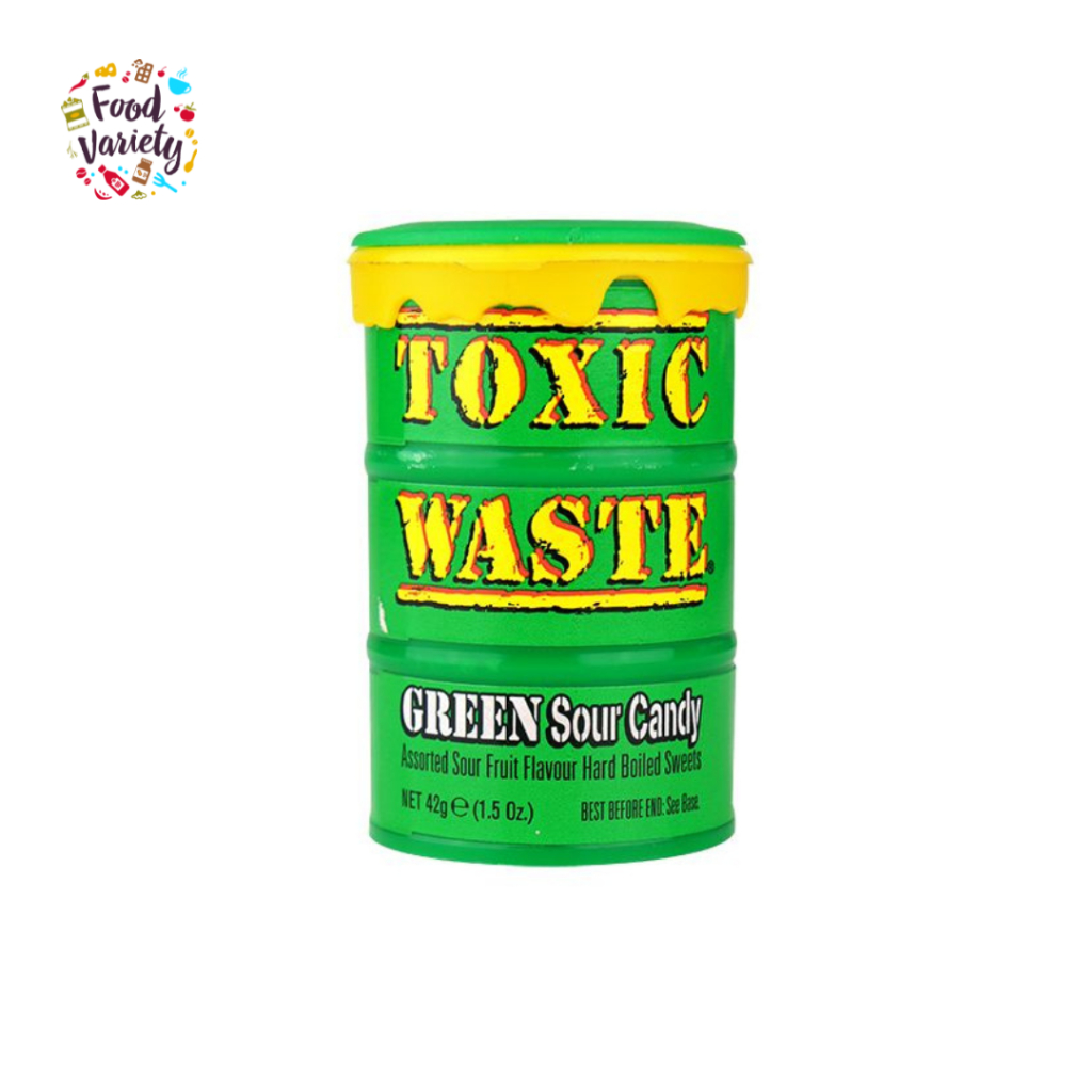 Toxic Waste Green Sour Candy Drum 42g