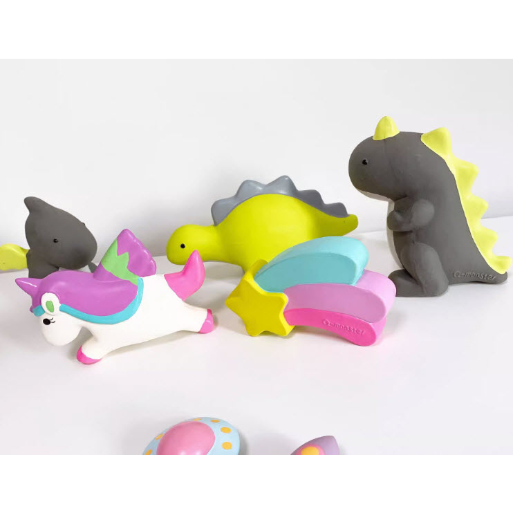 Q-monster Unicorn series ตุ๊กตายาง บีบ/กัด มีเสียง ทำจากยางพารา ของเล่นสุนัข ของเล่นแมว
