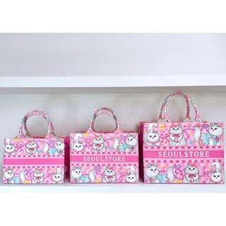 Lady bags น้องแมว (Size S)กระเป๋าปักชื่อ