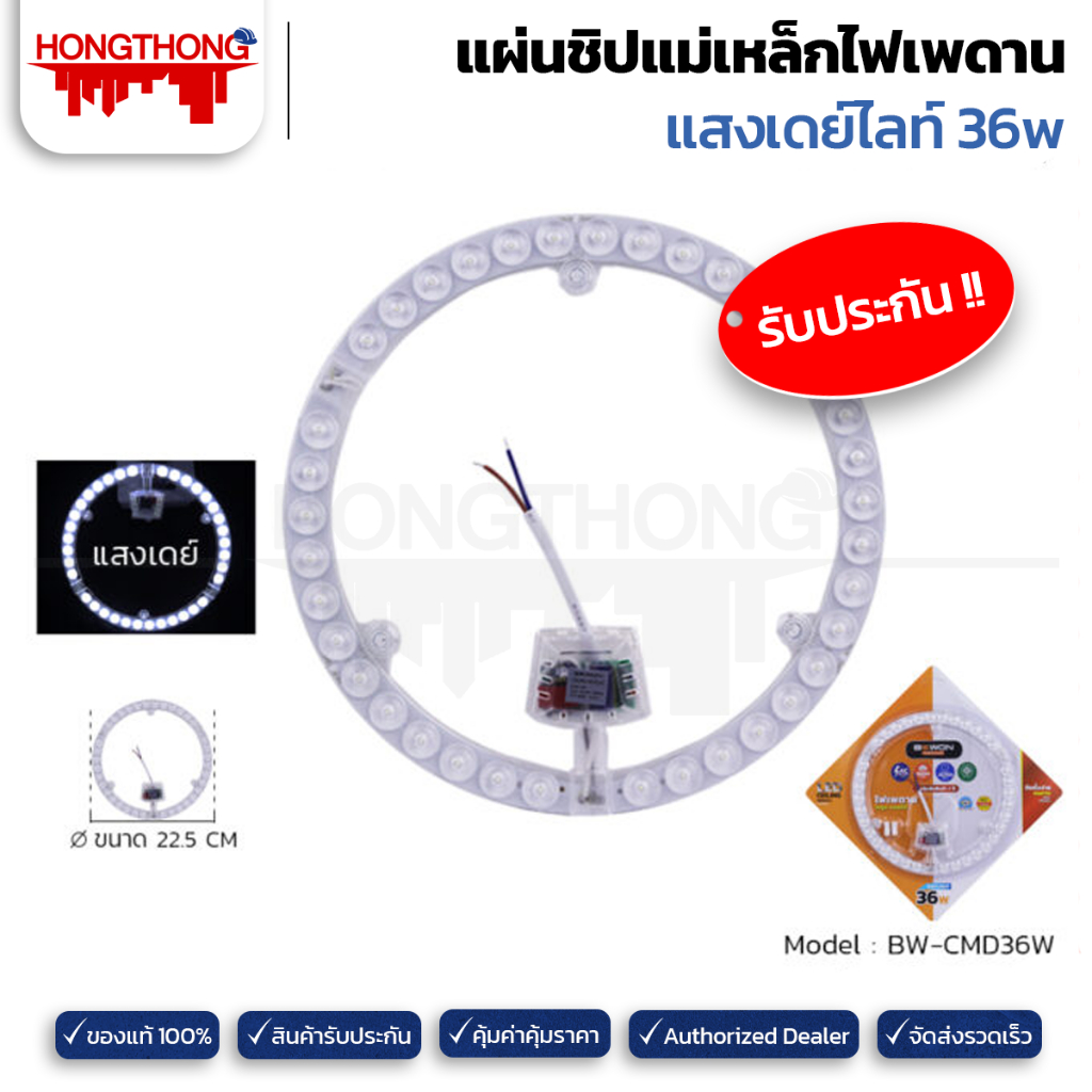 แผงไฟแม่เหล็กแอลอีดี (LED) 36W Bewon