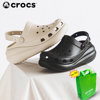 ของแท้ CROCS Classic Crush Clog รองเท้าแตะ รองเท้าชายหาด รองเท้าลำลองสำหรับผู้ใหญ่ ใส่ได้ทุกเพศ