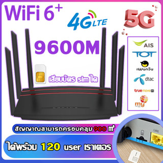 เร้าเตอร์ใส่ซิม ราวเตอร์ wifi ใส่ซิม 5g 1000 Mbps ใช้ได้กับซิมทุกเครือข่าย เสียบใช้เลย ไม่ติดตั้ง เราเตอร์ wifi ใส่ซิม